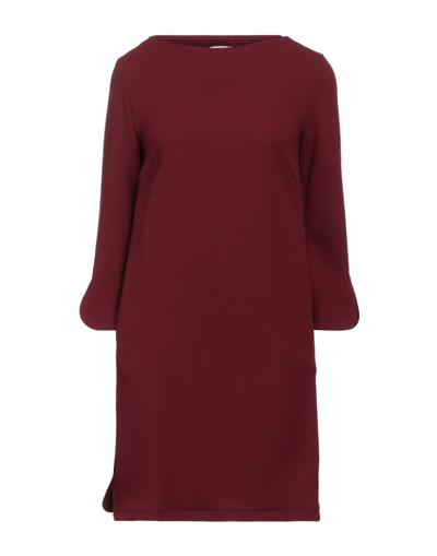 Shop L'autre Chose L' Autre Chose Woman Mini Dress Burgundy Size 2 Acetate, Viscose In Red