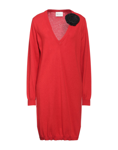Shop Be Blumarine Woman Short Dress Red Size 8 Wool, Viscose, Polyamide, Cashmere, Polyester