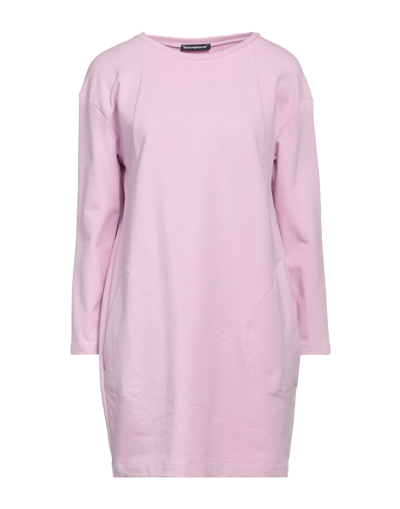 Shop Biancoghiaccio Woman Mini Dress Lilac Size M Cotton, Elastane In Purple