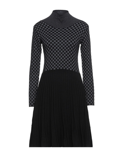 Shop Emporio Armani Woman Midi Dress Steel Grey Size 14 Polyamide, Viscose, Cashmere