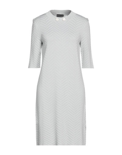 Shop Emporio Armani Woman Mini Dress Light Grey Size 4 Viscose, Polyamide, Elastane