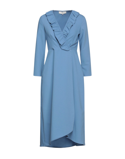 Shop L'autre Chose Midi Dresses In Pastel Blue