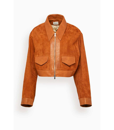 Shop Khaite Combly Jacket In Sienna In Orange
