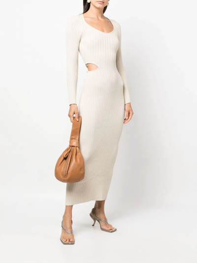 Shop Aeron Cut Out-detail Maxi Dress In Neutrals