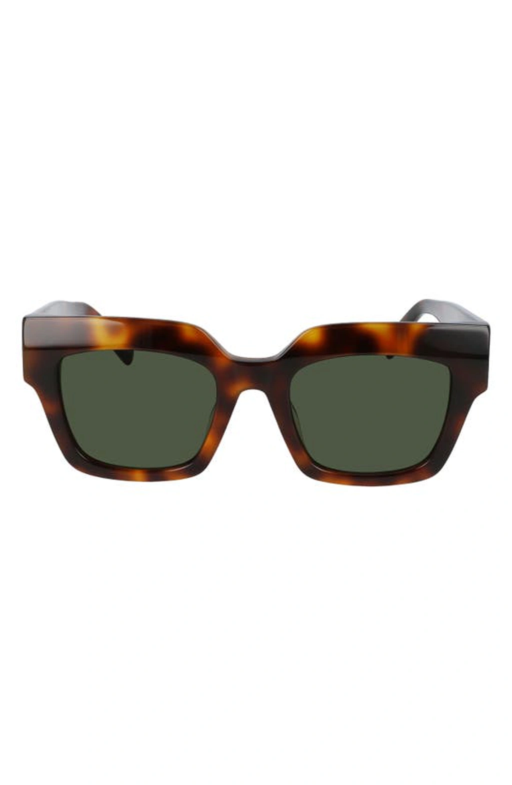 Mcm Logo Plaque 51mm Square Sunglasses In Havana ModeSens