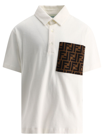 Shop Fendi Boys  White Cotton T Shirt