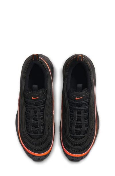 Shop Nike Kids' Air Max 97 Sneaker In Black/ Black/ Orange