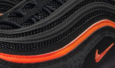 Shop Nike Kids' Air Max 97 Sneaker In Black/ Black/ Orange