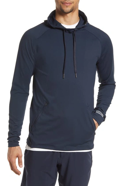 Shop Barbell Apparel Stealth Stretch Hoodie In Navy