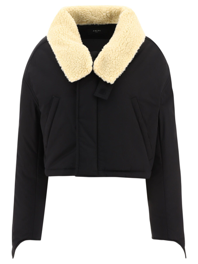 Shop Amiri Women's Black Polyester Outerwear Jacket