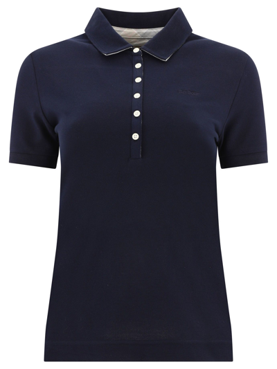 Barbour Womens Blue Cotton Polo Shirt | ModeSens