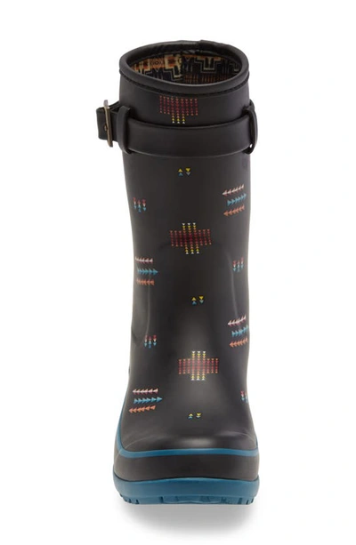 Shop Pendleton Geo Toss Waterproof Short Rain Boot In Black Rubber