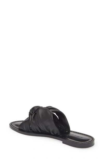 Shop Amanu Style 20 Hermanus Knotted Leather Slide Sandal In Black