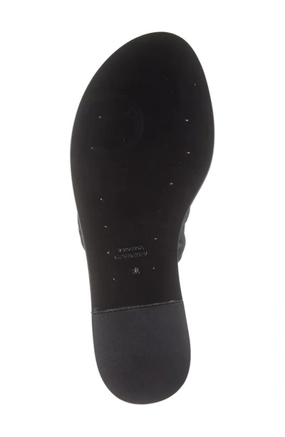 Shop Amanu Style 20 Hermanus Knotted Leather Slide Sandal In Black