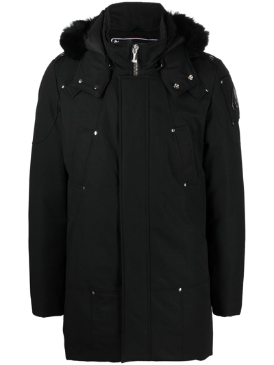 Shop Moose Knuckles Stirling Parka In Black