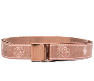 Shop Off-white Classic Industrial Logo Tape Belt In Pink