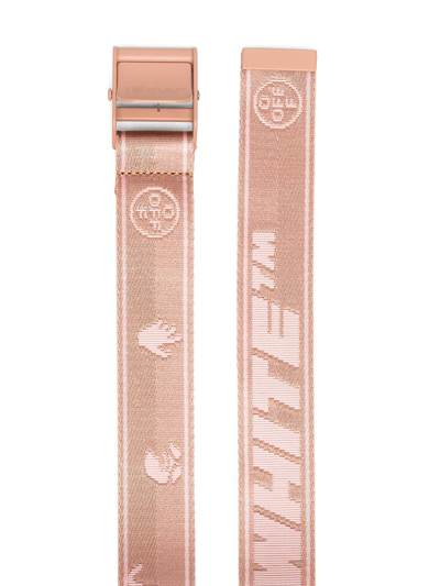 Shop Off-white Classic Industrial Logo Tape Belt In Pink