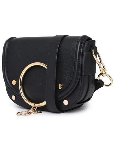 Shop See By Chloé Leather Mara Shoulder Bag In Black