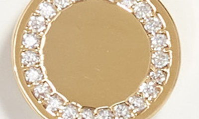 Shop Estella Bartlett Cubic Zirconia Halo Coin Pendant Necklace In Gold