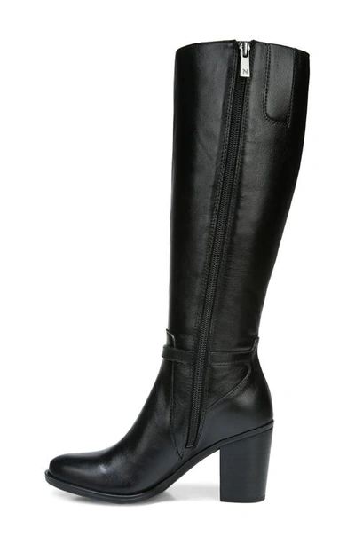 Naturalizer Kalina High Shaft Boots In Black Leather