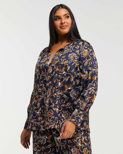 Shop Estelle Capitano Printed Top In Blue