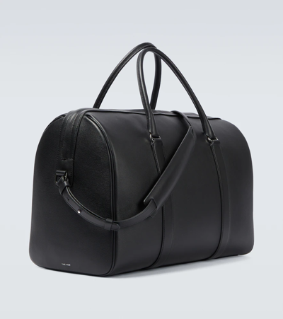Shop The Row Iowa Leather Duffel Bag In Black Pld