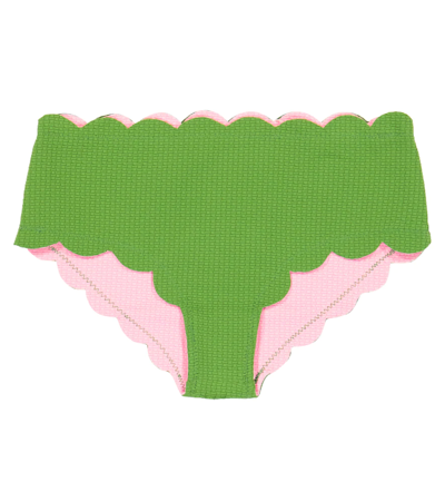 Shop Marysia Bumby Spring Reversible Bikini Bottoms In Garden/bloom