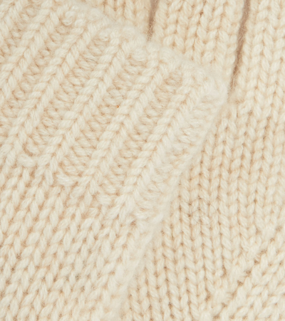 Shop Bonpoint Birk Cashmere Gloves In Naturel