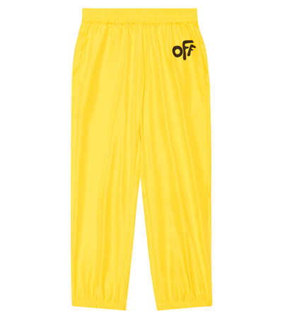 Shop Off-white Logo Track Pants In Yellow