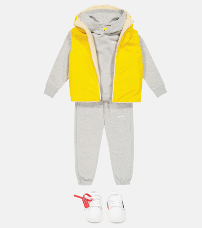 Shop Off-white Reversible Faux Shearling Vest In White Yellow