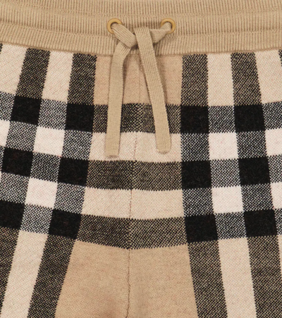 Shop Burberry Vintage Check Wool-blend Sweatpants In Archive Beige Ip Chk