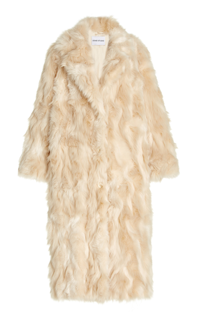 Stand Studio Women's Paisleigh Long Faux Fur Coat In Beige | ModeSens