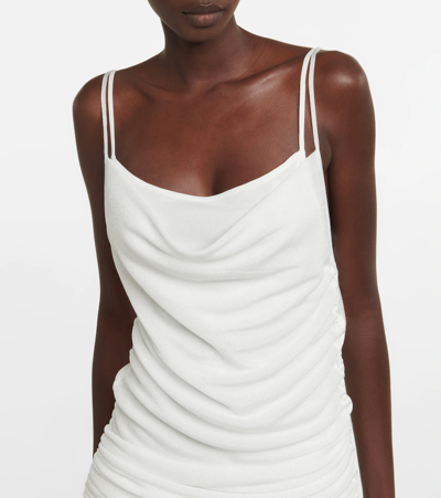 Shop Dion Lee Ruched Minidress In Ivory