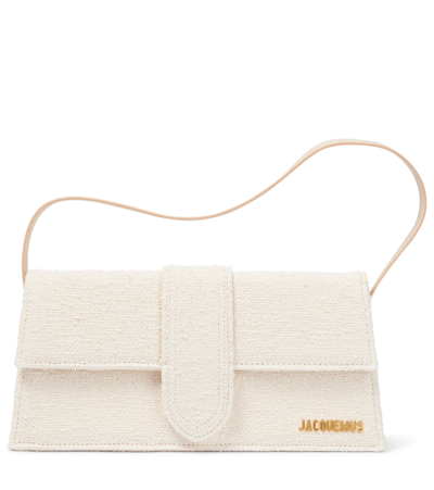 Shop Jacquemus Le Bambino Long Shoulder Bag In Off-white