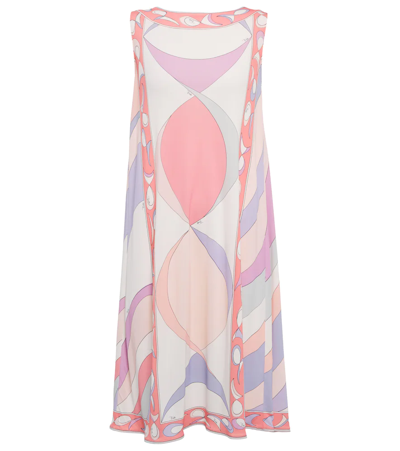 Shop Pucci Printed Jersey Minidress In Rosa