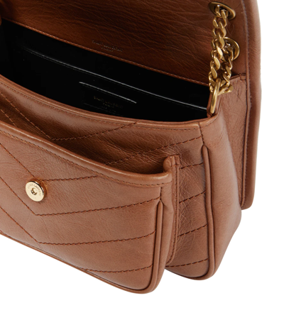 Saint Laurent Niki Baby Small Leather Shoulder Bag In Light Caramel