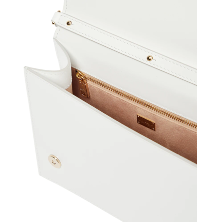 Dolce & Gabbana Women Dg Logo Leather Crossbody Bag In Optical White