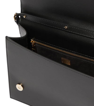 Dolce & Gabbana Women Shoulder Bag With Embossed Logo In Black