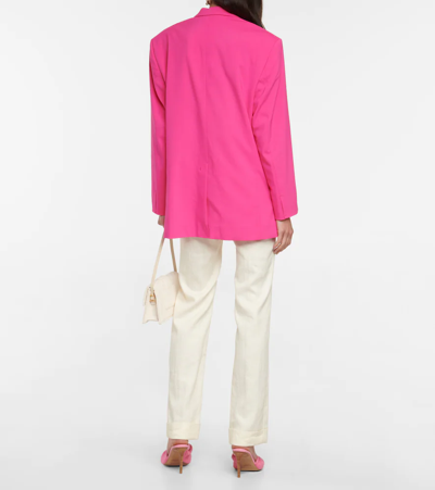 Shop Jacquemus La Veste D'homme Wool-blend Blazer In Pink