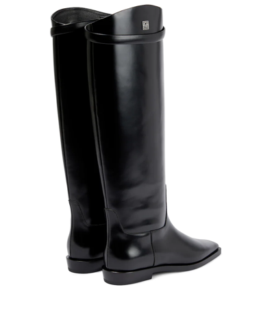 Shop Totême Leather Knee-high Boots In Black