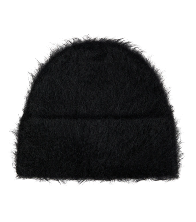 Shop Totême Alpaca Wool-blend Beanie In Black