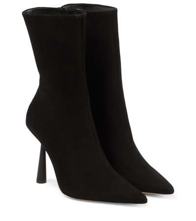 Shop Gia Borghini Gia/rhw Rosie 7 Suede Ankle Boots In Black