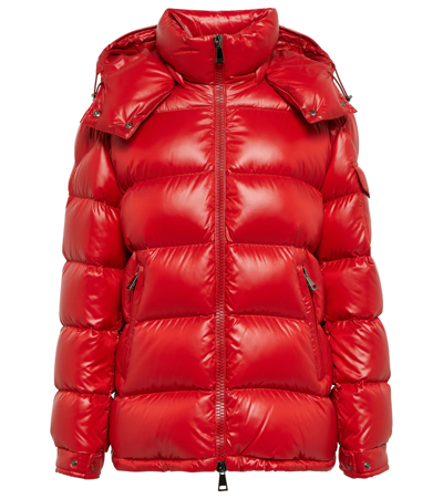 Shop Moncler Maire Hooded Down Jacket In Red