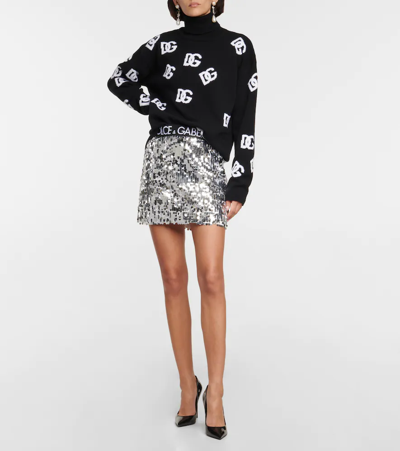 提花羊毛高领毛衣