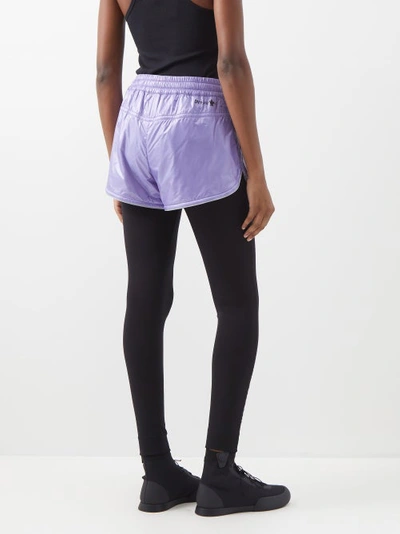 Shop Moncler Ripstop Running Shorts In Light Purple