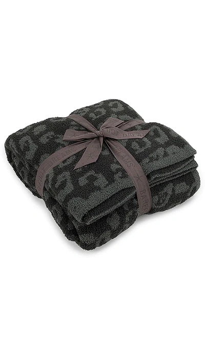Barefoot Dreams Cozychic Barefoot In The Wild Throw In Graphite & Carbon