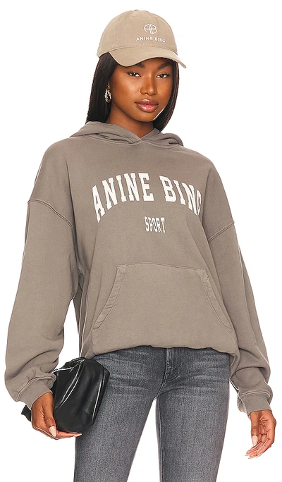 Shop Anine Bing Sport Harvey Sweatshirt In Dusty Olive
