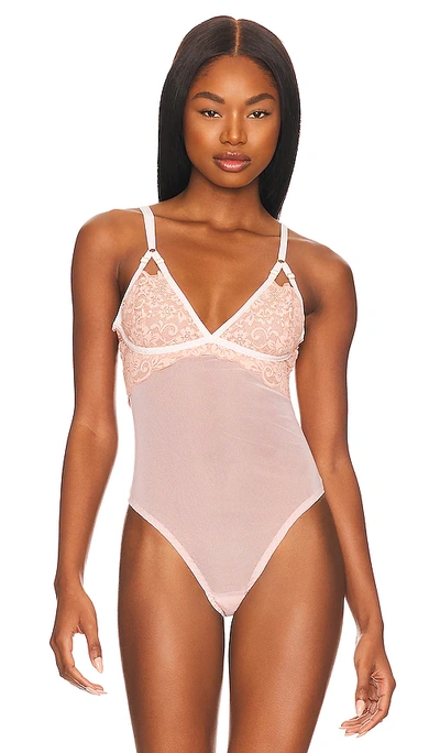 Shop Hah Bust Out Bodysuit In Sheer Violet