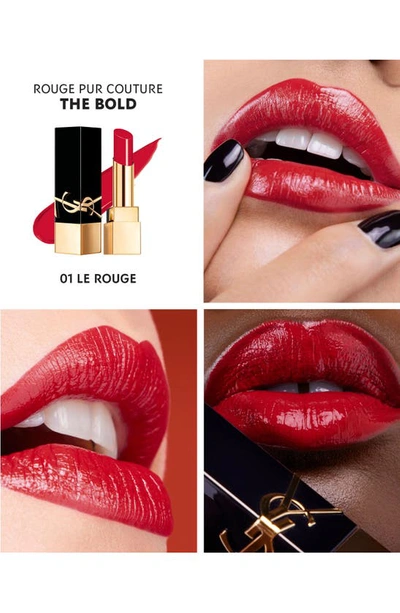 Shop Saint Laurent The Bold High Pigment Lipstick In 01 Le Rouge