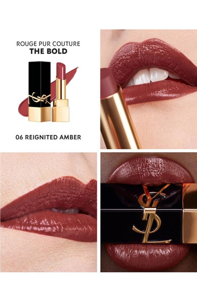 Shop Saint Laurent The Bold High Pigment Lipstick In 06 Reignited Amber